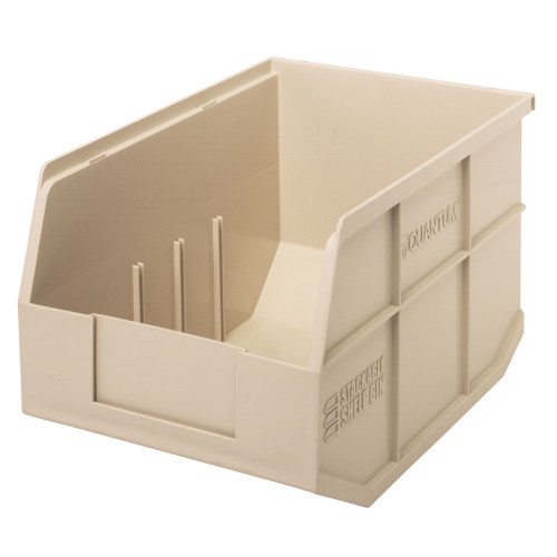 Ivory Stackable Shelf Bin 12'' L x 8.25'' W x 7'' H Case of 6 (12 in W x 7 in D x 8.25 in H)