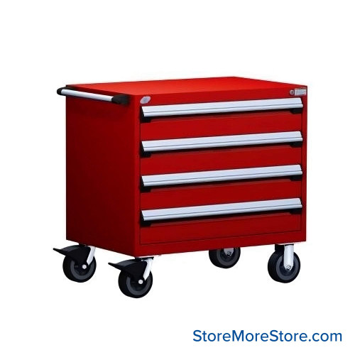 4-Drawer Heavy-Duty Mobile Drawer Cabinet 36'' W x 24D - R5BEE-2804