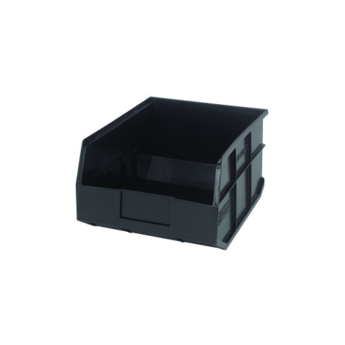 Black Stackable Shelf Bin 14'' L x 8.25'' W x 7'' H Case of 6 (14 in W x 7 in D x 11 in H)