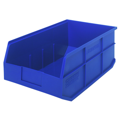 Blue Stackable Shelf Bin 18'' L x 11'' W x 7'' H Case of 6 (18 in W x 7 in D x 11 in H)