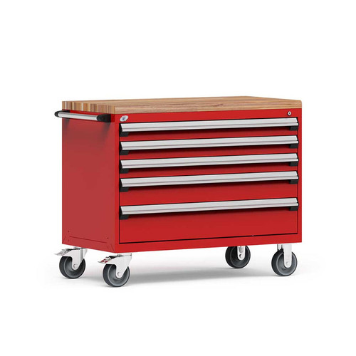 5-Drawer Heavy-Duty Mobile Drawer Cabinet 48'' W x 24D - R5BHE-3021