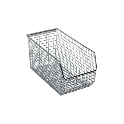 Chrome Ultra Mesh Stack and Hang Bin 10.75'' D x 5.5'' W x 5'' H Case of 10 (10.75 in W x 5 in D x 5.5 in H)