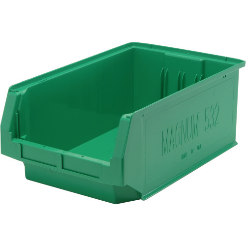 Green Magnum Series Bin 19.75'' L x 12.38'' W x 7.88'' H Case of 6 (19.75 in W x 7.875 in D x 12.625 in H)