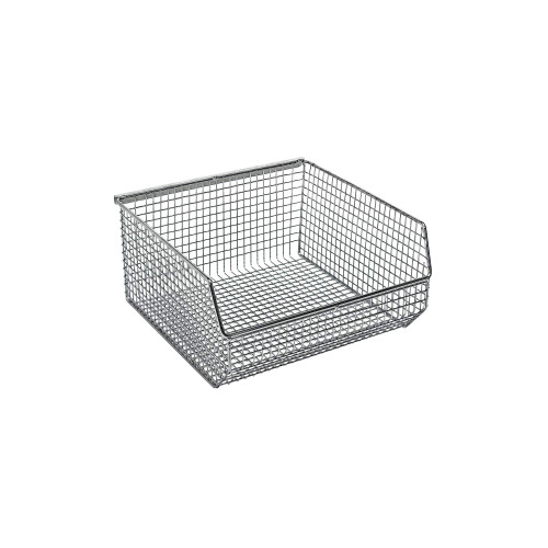 Chrome Ultra Mesh Stack and Hang Bin 10.75'' D x 11'' W x 5'' H Case of 10 (10.75 in W x 5 in D x 11 in H)