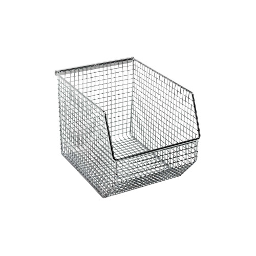 Chrome Ultra Mesh Stack and Hang Bin 10.5'' D x 8'' W x 7'' H Case of 10 (10.5 in W x 7 in D x 8 in H)