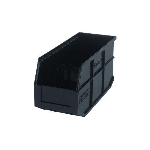 Black Stackable Shelf Bin 14'' L x 6'' W x 7'' H Case of 6 (14 in W x 7 in D x 6 in H)