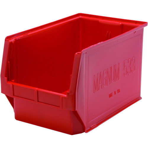 Red Magnum Series Bin 19.75'' L x 12.38'' W x 11.88'' H Case of 3 (19.75 in W x 11.875 in D x 12.625 in H)
