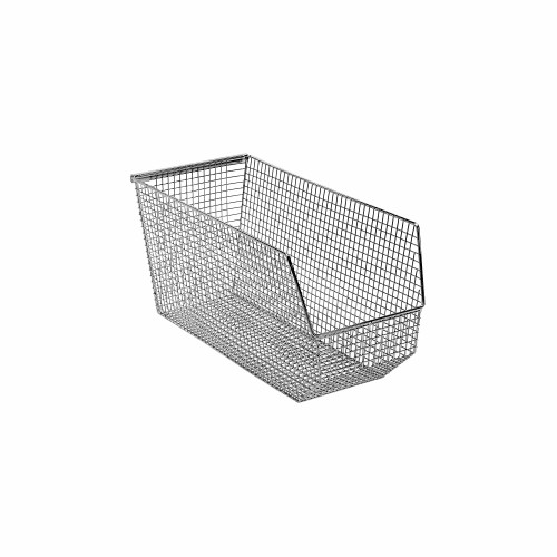 Chrome Ultra Mesh Stack and Hang Bin 17.75'' D x 8.13'' W x 9'' H Case of 5 (17.75 in W x 9 in D x 8.13 in H)