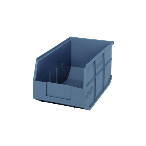 Gray Stackable Shelf Bin 14'' L x 8.25'' W x 7'' H Case of 12 (14 in W x 7 in D x 8.25 in H)