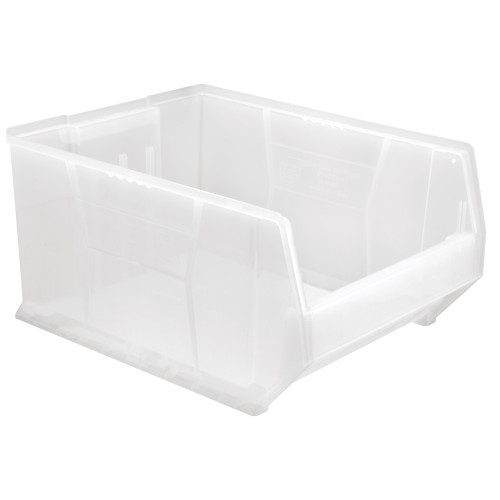Hulk 24'' Stackable Storage Container 23.875''L x 18.25''W x 12''H - Clear Polypropylene (23.875 in W x 12 in D x 18.25 