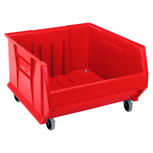 Hulk 24'' Mobile Stackable Storage Container 23.875''L x 22.5''W x 15''H - Red (23.875 in W x 12 in D x 22.5 in H)