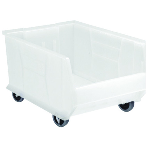 Hulk 24'' Mobile Stackable Storage Container 23.875''L x 16.5''W x 14''H - Clear (23.875 in W x 11 in D x 16.5 in H)