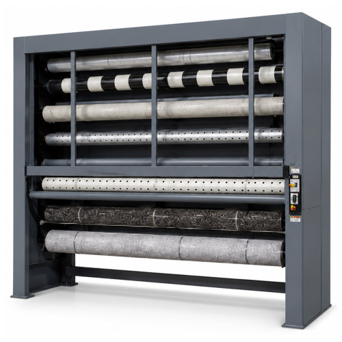 Vertical Roll Storage Carousel - 28 inch Max Roll Diameter - 7-Roll Capacity storage rack