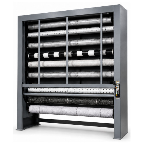 Vertical Roll Storage Carousel - 24 inch Max Roll Diameter - 11-Roll Capacity storage rack