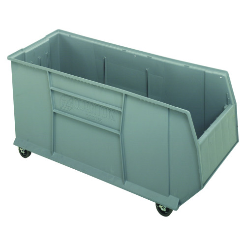 Gray 42 inch Mobile RackBin with Casters for storage