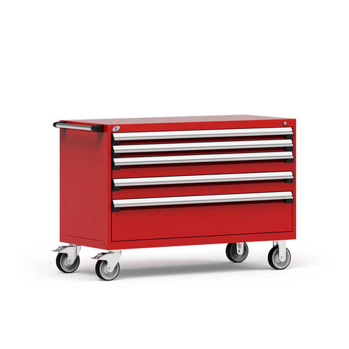5-Drawer Heavy-Duty Mobile Drawer Cabinet 54'' W x 24D - R5BJE-3008
