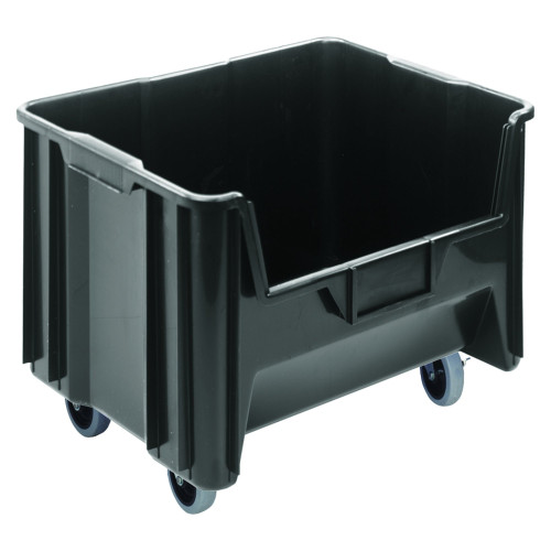 Mobile Stacking Container - Black for small parts storage
