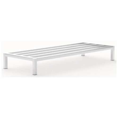 Stationary Welded Aluminum Dunnage Rack with Plastic Feet - 1,500 lb Capacity storage rack