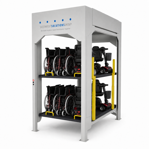 2-Level Universal Stacker for wheelchairs and mobility scooters