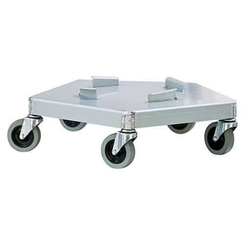 Anti-Tip Aluminum Trash Can Dolly - 500 lb Capacity - Silver
