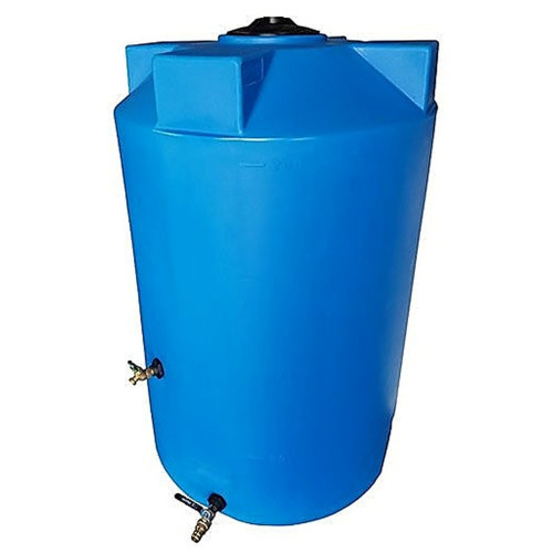 200 Gallon Emergency Water Storage Tank - 36 inch Diameter x 56 inch H - Blue - Polyethylene for storage