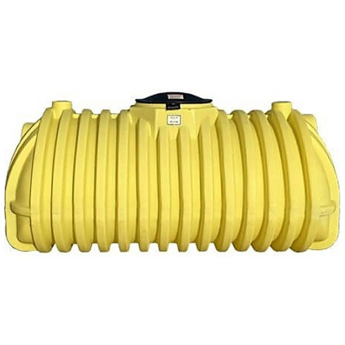 500 Gallon Low Profile Underground Septic Tank - 51 inch W x 101 inch D x 47 inch H - Yellow Polyethylene