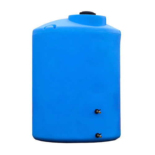 500 Gallon Emergency Water Storage Tank - 49 inch W x 49 inch D x 67 inch H - Blue - Polyethylene for storage
