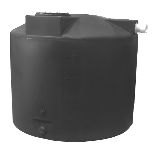 1000 Gallon Rainwater Collection Tank - 65 inch Diameter x 75 inch H - Polyethylene - Above Ground for storage