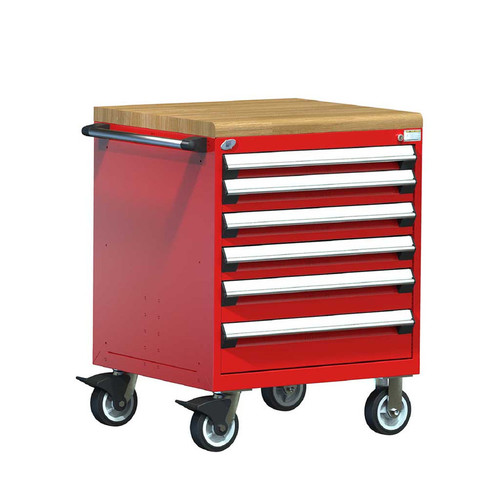 6-Drawer Heavy-Duty Mobile Drawer Cabinet 30'' W x 27D - R5BDG-3009