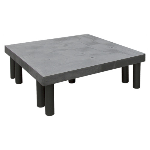 Polymer Dunnage Rack with Solid Top - Black - 1000 lb Capacity for storage