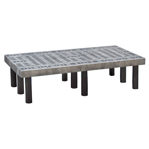 Polymer Dunnage Rack with Vented Top - Black - 700 lb Capacity for storage