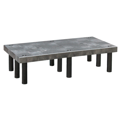 Polymer Dunnage Rack with Solid Top - Black - 900 lb Capacity for storage