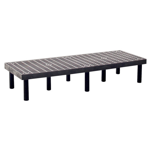 Polymer Dunnage Rack with Vented Top - Black - 1000 lb Capacity for storage