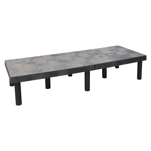 Polymer Dunnage Rack with Solid Top - Black - 1400 lb Capacity for storage
