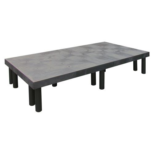 Polymer Dunnage Rack with Solid Top - Black - 1900 lb Capacity for storage