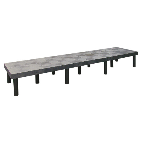 Polymer Dunnage Rack with Solid Top - Black - 1800 lb Capacity for storage
