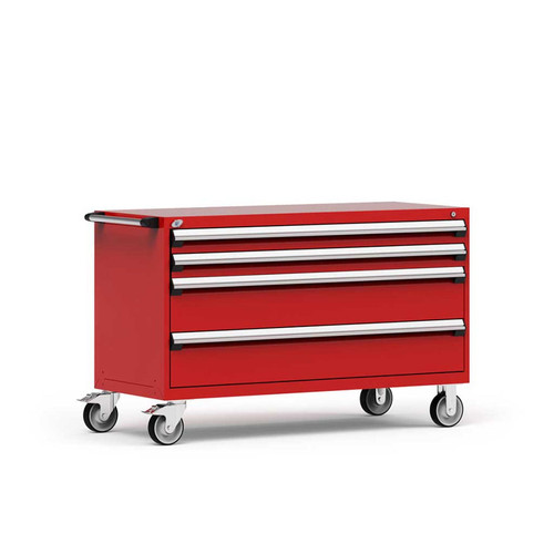 4-Drawer Heavy-Duty Mobile Drawer Cabinet 60'' W x 27D - R5BKG-3025