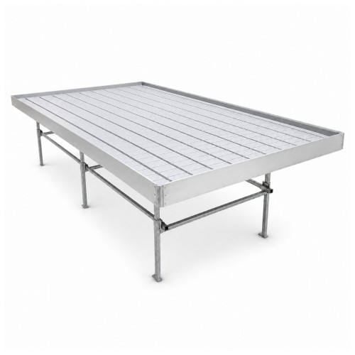 Stationary Ebb & Flow Greenhouse Bench for Indoor Farming - 12'L x 6'W