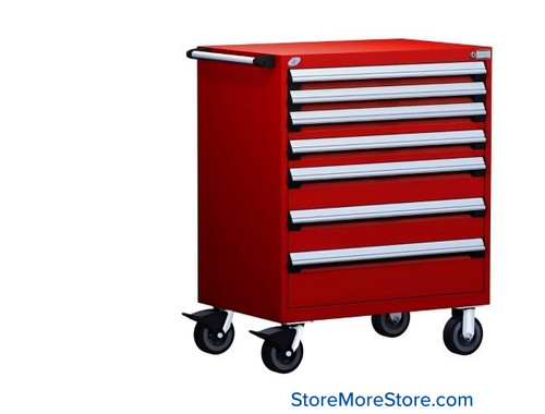 7-Drawer Heavy-Duty Mobile Drawer Cabinet 36'' W x 18D - R5BEC-3801