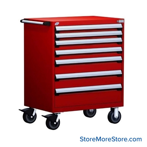 7-Drawer Heavy-Duty Mobile Drawer Cabinet 36'' W x 24D - R5BEE-3801