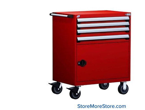 4-Drawer Heavy Duty Mobile Drawer Cabinet 30'' Wide - SMS-R5BDD-3806