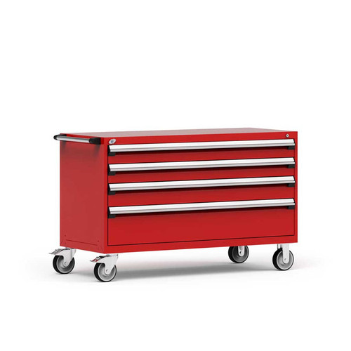4-Drawer Heavy-Duty Mobile Drawer Cabinet 60'' W x 27D - R5BKG-3027