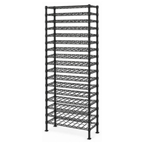 Wire Wine Cradle Shelving Unit - Black Epoxy - 153-Bottle Capacity for storage