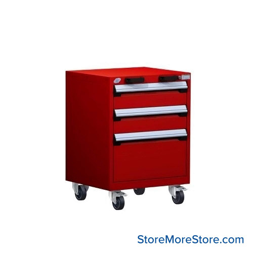 3-Drawer Heavy-Duty Mobile Drawer Cabinet 24'' W x 27D - R5BCG-2806