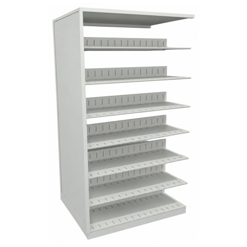 4-Post Double Entry Adder Shelving Unit - 7 Openings for storage