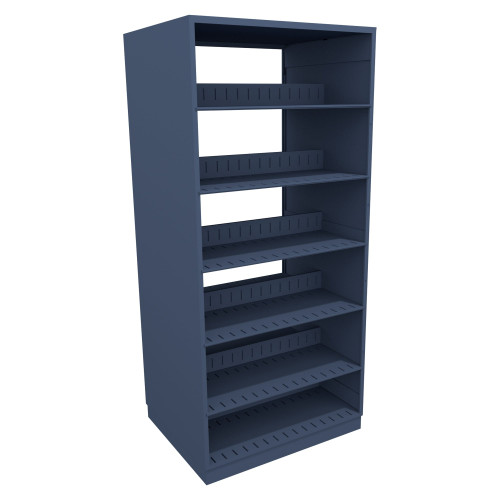 4-Post Double Entry Starter Shelving Unit - 6 Openings for small parts storage