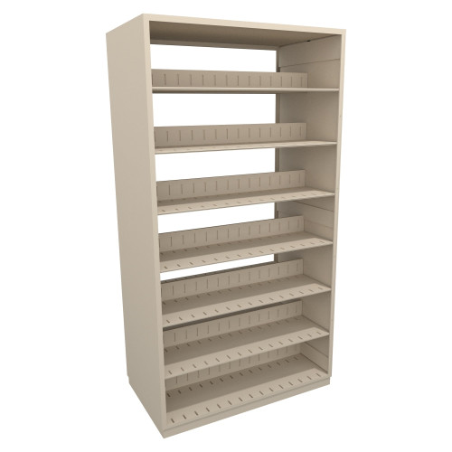 4-Post Double Entry Starter Shelving Unit - 7 Openings for small parts storage