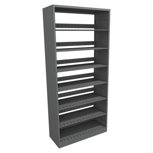 4-Post Single Entry Starter Shelving Unit - 7 Openings for small parts storage