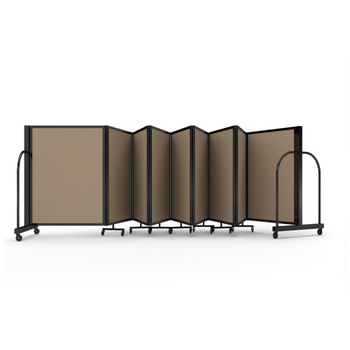 Full Motion Room Divider - 9 Panel Fabric, Desert for storage