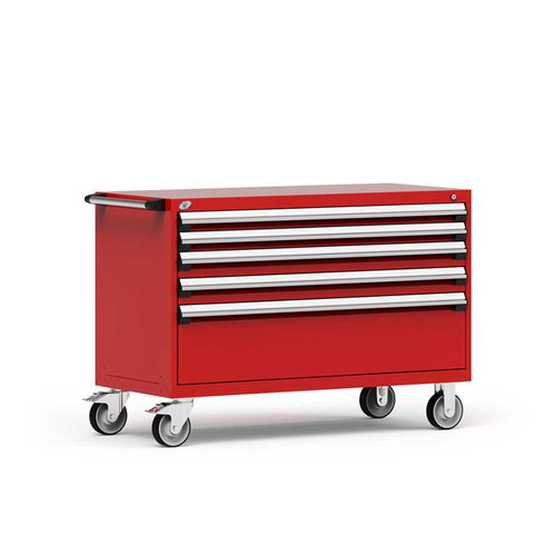 5-Drawer Heavy-Duty Mobile Drawer Cabinet 54'' W x 24D - R5BJE-3002